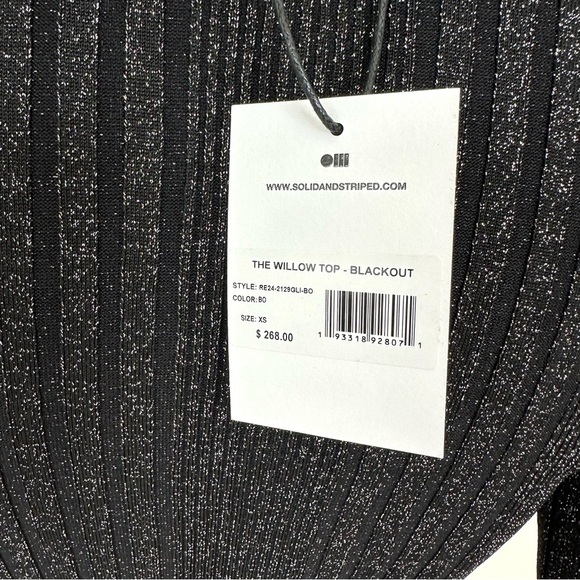 NWT!!! Solid and Striped shimmer top size XS Retail 268$ - Picture 4 of 9